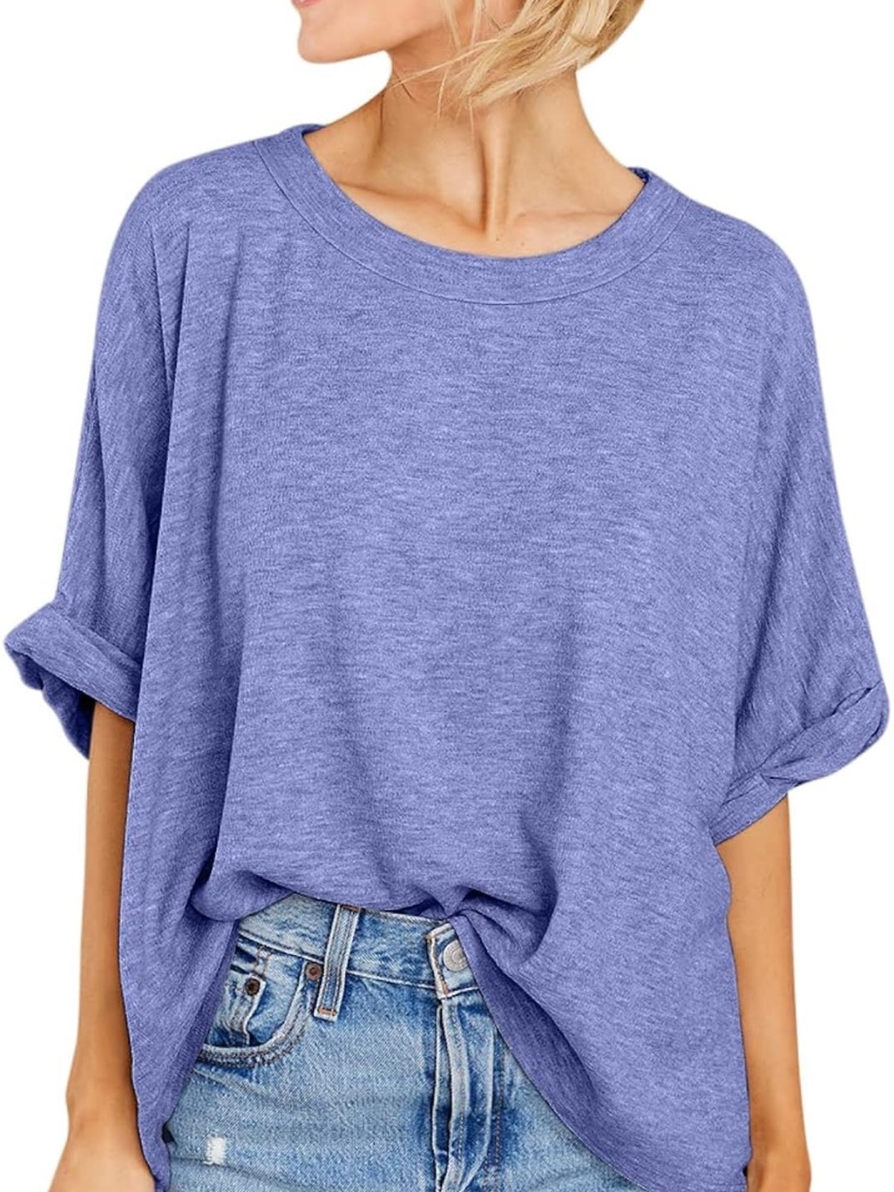 Women Oversized T-Shirt Summer Casual Short Sleeve Loose Tee Tops